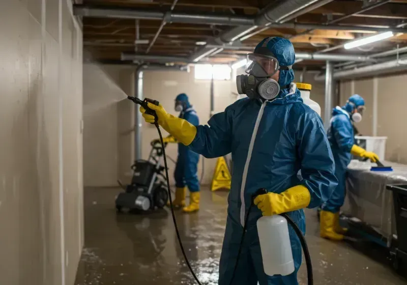 Basement Sanitization and Antimicrobial Treatment process in Mercer County, PA